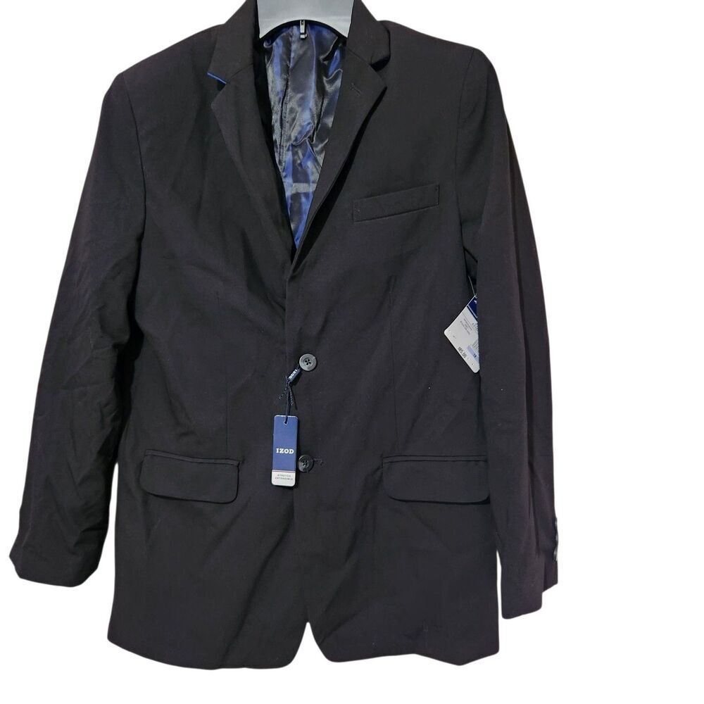 Izod Blazer for Boys Sizes 18 Black Two Front Buttons Lined